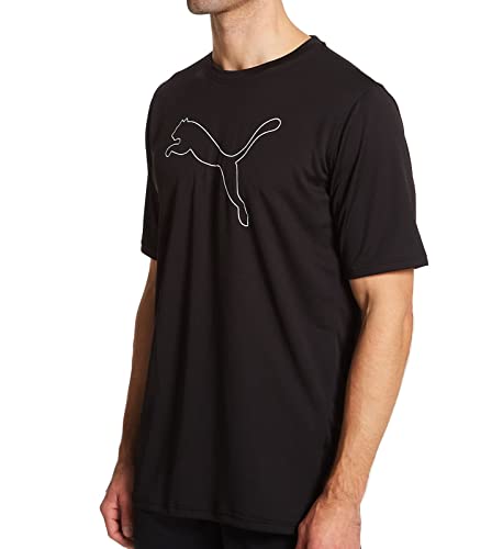PUMA mens Performance Cat Tee Bt T Shirt, Black/White, 4X-Large Big Tall US