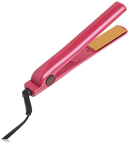 CHI Tourmaline Ceramic Hair Straightening Flat Iron | 1″ Plates | Pure Pink | Professional Salon Model Hair Straightener