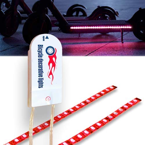 UCINNOVATE LED Skateboard Waterproof Lights Strips for Skateboard, Bikes Cyclying Lights with Spare Batteries – Ideal Gift. Perfect LED Longboard Light or Scooter Light, Red Lights