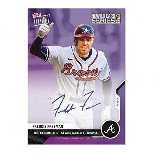 2020 Freddie Freeman Ends 13 Inning Contest Walkoff Rbi Topps Now Auto Card 337a – Baseball Slabbed Autographed Cards