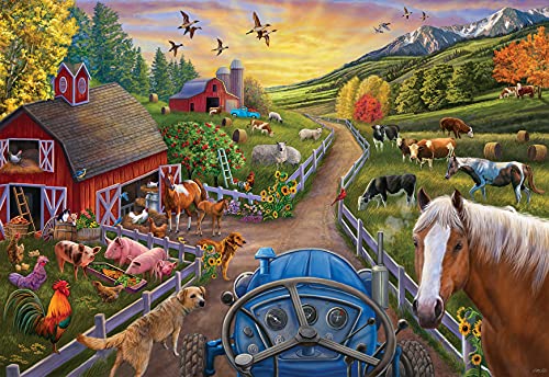 Ravensburger My First Farm 24 Piece Giant Floor Jigsaw Puzzle for Kids – 03076 – Every Piece is Unique, Pieces Fit Together Perfectly