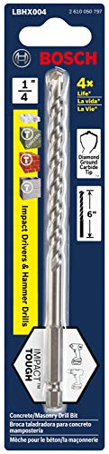 Bosch 1/4 In. X 6 In. Hex Shank Hammer Drill Masonry Bit LBHX004 | The Storepaperoomates Retail Market - Fast Affordable Shopping