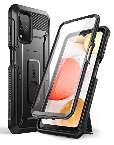 SUPCASE Unicorn Beetle Pro Series for Samsung Galaxy A12 Case (2020 Release), Full-Body Rugged Holster Case with Built-in Screen Protector (Black)