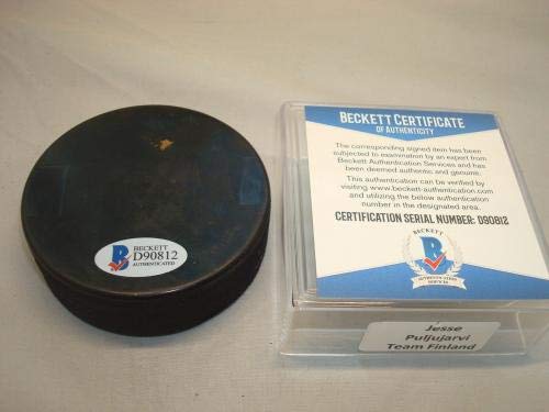 Jesse Puljujarvi Signed Team Finland Hockey Puck Autographed Beckett BAS COA 1A – Autographed NHL Pucks | The Storepaperoomates Retail Market - Fast Affordable Shopping