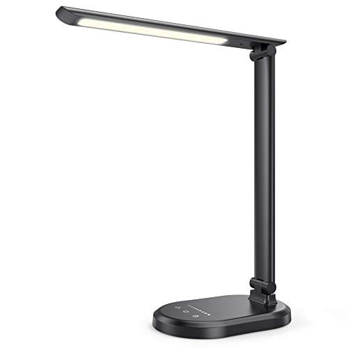 Desk Lamp,Table Lamps LED Desk Lamp,Dimmable Office Lamp with USB Charging Port,3 Lighting Modes with 10 Brightness Levels,Touch Control,Memory function,Eye-Caring Desk Light for Study,Reading,Bedroom