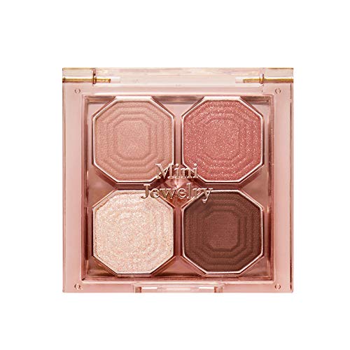 Etude House Play Color Eyes Mini Jewelry #2 Rosy Pendant | Glitter Shimmer Matte Eyeshadow Palette For A Long Lasting Rich 4 Colors | Korean Makeup