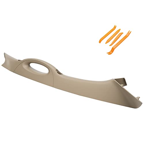 A Pillar Interior Trim Handle Right Passenger Side Compatible with Ford F150 F-150 2004-2008 Lincoln Mark LT 2006-2008 A Pillar Grab Handle Assist Panel 4L3Z-1503598-AAC (Right Passenger Side Beige)