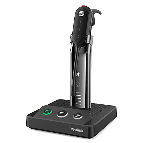 Yealink WH63 Wireless Headset with Microphone UC Optimized Noise Canceling Mic for Office IP VoIP Phones PC Computer Headset with Charge Stand (UC Optimized)