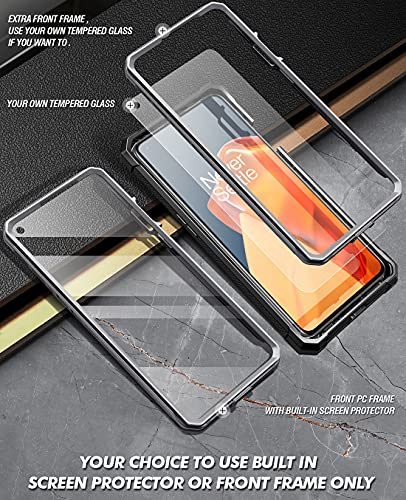 Poetic Spartan Series Designed for OnePlus 9 5G Case, Full-Body Rugged Shockproof Protective Cover with [Premium Leather Texture], Kickstand and Built-in Screen Protector, Metallic Gun Metal | The Storepaperoomates Retail Market - Fast Affordable Shopping
