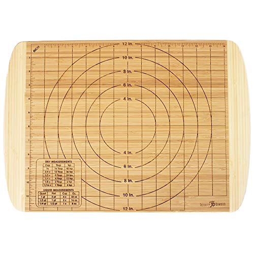 Totally Bamboo Reversible Baker’s Board and Carving Butcher Block with Juice Grooves