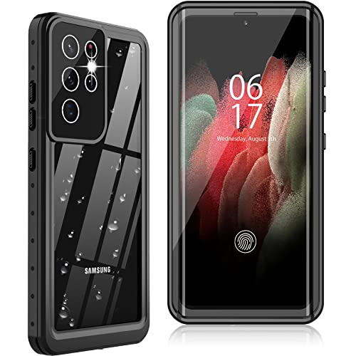 Oterkin for Samsung Galaxy S21 Ultra Case,S21 Ultra Waterproof Case with Built-in Screen Protector Dustproof Shockproof 360 Full Body Underwater Case for Samsung S21 Ultra 5G 6.8inch (2021) Black