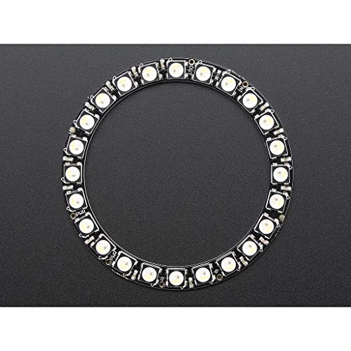 Adafruit Industries NeoPixel Ring – 24 x 5050 RGBW LEDs w/Integrated Drivers – Natural White – ~4500K