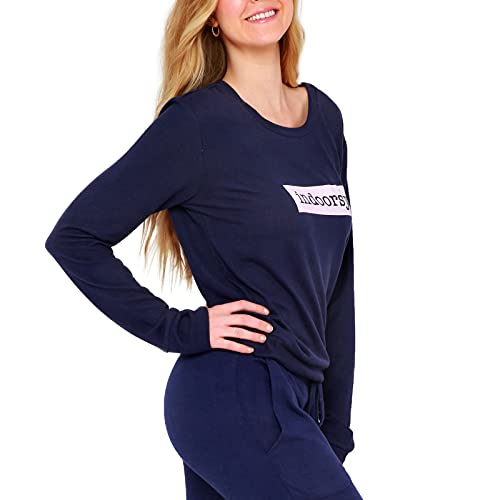Hello Mello Best Day Ever Lounge Sweater, Blue MED