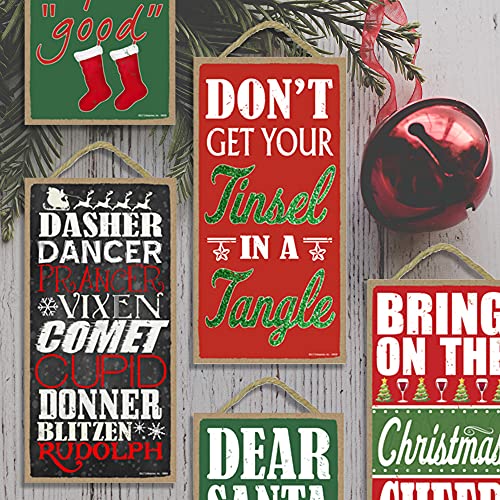 SJT ENTERPRISES, INC. Don’t get Your Tinsel in a Tangle Primitive Wood Sign – Indoor Christmas Plaque Decoration for Wall – Hanging Winter Holiday Decor – 5″ x 10″ (SJT94529) | The Storepaperoomates Retail Market - Fast Affordable Shopping