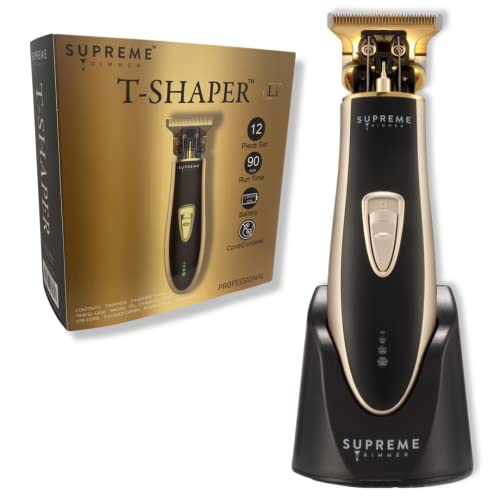 Supreme Trimmer Men’s Hair Trimmer ST5210 Beard Trimmer for Men Professional Barber Liner Cordless Hair Clipper – Gold T Shaper