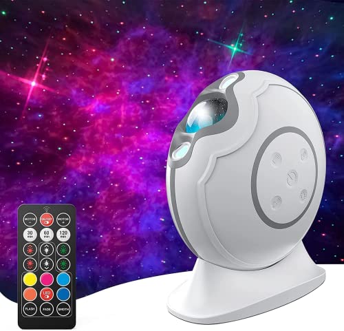 AIRSEE Star Projector Galaxy Light, Cordless Adjustable LED Laser Galaxy Projector with Remote Control & Timer, Magnetic Night Light Projector Valentine’s Gifts for Party, Gaming Room, Bedroom Decor