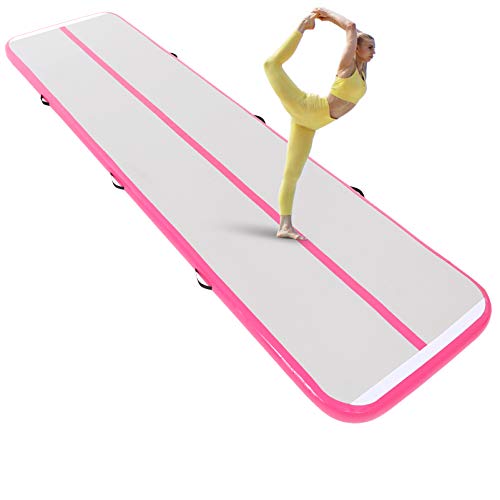Naice Air Gymnastics Mat, Training Tumbling Mat,16 Feet Tumble Tracks Air Training Mats with Electric Air Pump for Indoor/Gym/Outdoor/Yoga/Water/School Use