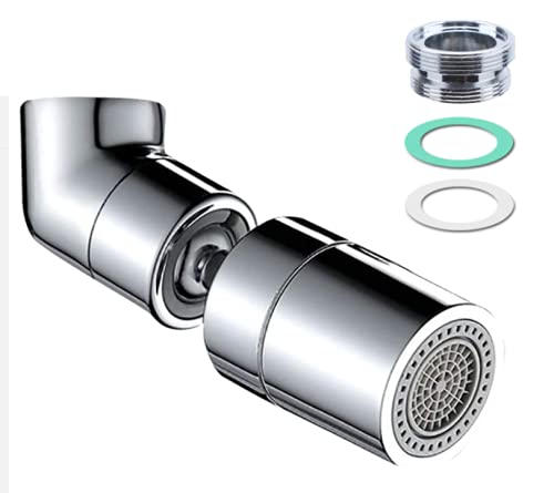 Splash Filter Faucet 720°Rotatable: Upgraded Faucet Sprayer Aerator, Universal Faucet Aerator with Dual Modes & Four Mesh Filter for Face Washing, Gargling &Eye Flushing