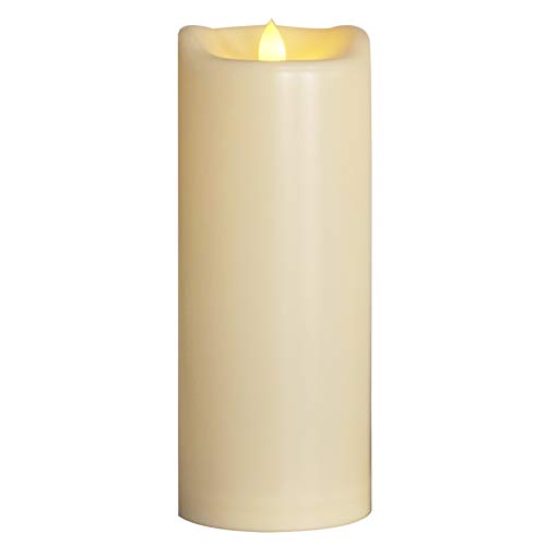 4” x 10” Waterproof Outdoor Flameless Candle with Timer Large Battery Operated Electric LED Pillar Candle for Gift Home Décor Party Wedding Supplies Garden Halloween Christmas Decoration, Set of 1
