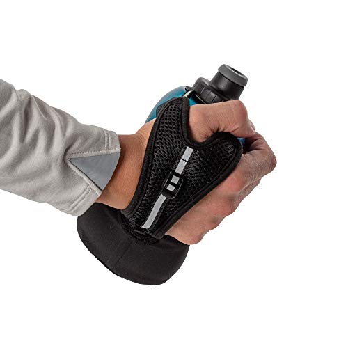 Nathan Running Handheld Quick Squeeze. No-Grip Adjustable Hand Strap. 12oz / 18oz / Insulated. Reflective Hydration Water Bottle. (18oz, Black / Blue) | The Storepaperoomates Retail Market - Fast Affordable Shopping