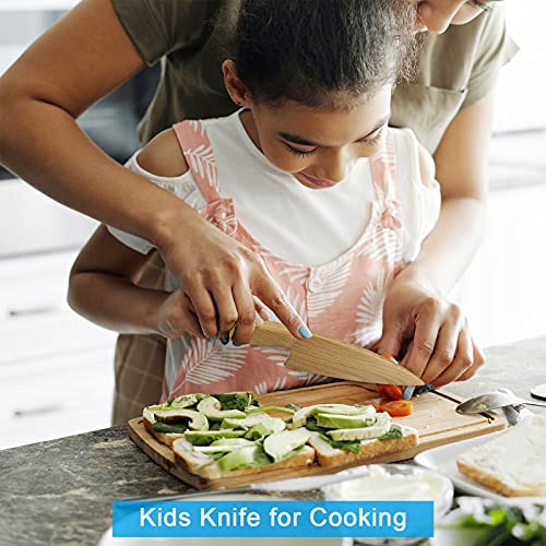 LUOLAO Wooden Kids Knife for Cooking, Montessori Toddler Knife, Kids Junior Cooking Utensils Ages 5-8, Kids Kitchen Tool for Real Cooking | The Storepaperoomates Retail Market - Fast Affordable Shopping