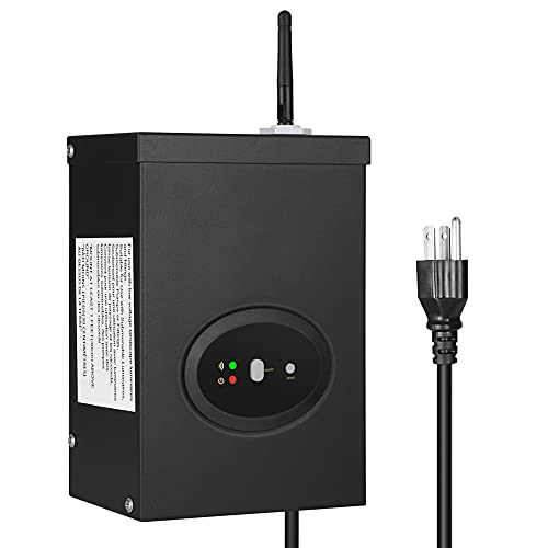 DEWENWILS 300W Smart Wi-Fi Low Voltage Transformer, Schedule and Timer, Compatible with Alexa and Google Home, 120V AC to 12V AC, Weatherproof for Landscaping Light, Spotlight, Pathway Light