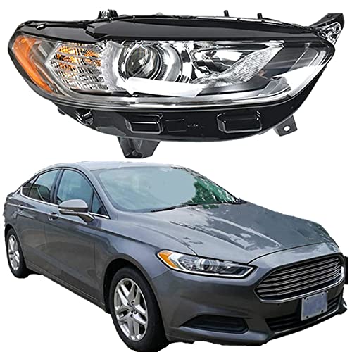 WFLNHB Right Headlight Replacement for 2013-2016 Ford Fusion Halogen Models Projector Headlamps Passenge Side