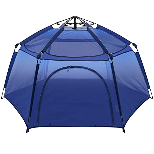 Alvantor Kids Tents Pop Up Play Tent Indoor Outdoor Playhouse for Babies Toddlers Children Camping Playground Playpen Play Yard 7’x7’x44 H Navy Patent