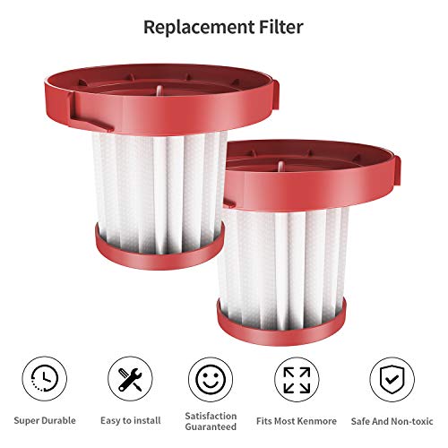 PRETTYCARE 2 Pack Replacement Filter ONLY Compatible W100 Cordless Vacuum Cleaner【Not Fit for W200,W300】 | The Storepaperoomates Retail Market - Fast Affordable Shopping
