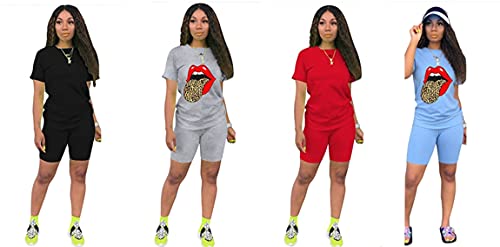 Women’s 2 Piece Outfit – Casual Solid color T-Shirts Workout Tracksuit Bodycon Pants Suit Set Jumpsuit Rompers | The Storepaperoomates Retail Market - Fast Affordable Shopping