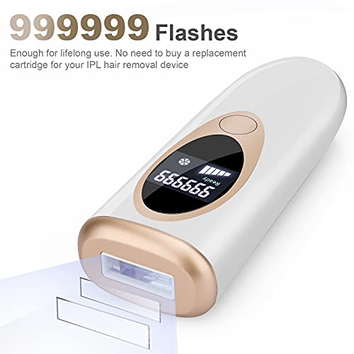 IPL Hair Removal for Women and Man Hair Removal Upgrade to 999,999 Permanent Flashes Facial Body Profesional Hair Remover Device (White) | The Storepaperoomates Retail Market - Fast Affordable Shopping