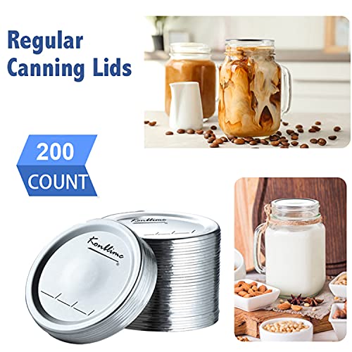 200-Count Canning Lids, Regular Mouth Canning Lids for Ball, Kerr Jars, Split-Type Metal Mason Jar Lids and Secure Canning Jar Lids, 100% Fit for Regular Mouth Jars Lids(200-Count, 70mm) | The Storepaperoomates Retail Market - Fast Affordable Shopping