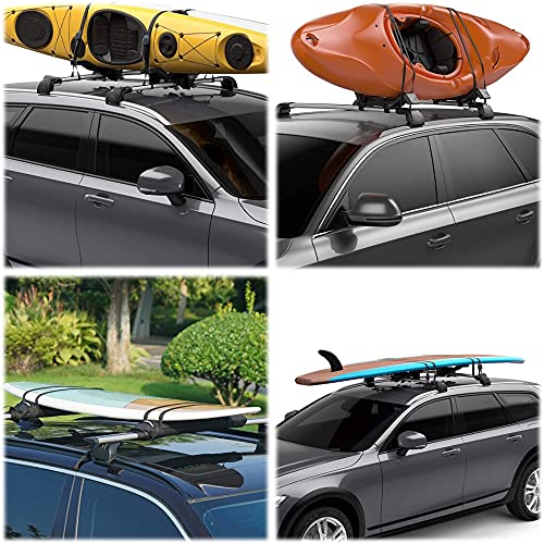 Kayak Tie Down Straps for Car Top Roof Rack Surfboard Lashing Strap Heavy Duty Cargo Cam Buckle Lashing Straps 16 FT 4 Pack | The Storepaperoomates Retail Market - Fast Affordable Shopping