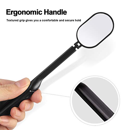Fenshine Eyelash Extensions Inspection Mirror, Light-weight Folding Mini Makeup Mirror for Eyelash Extensions Supplies, Lash Extensions Accessories (Black) | The Storepaperoomates Retail Market - Fast Affordable Shopping