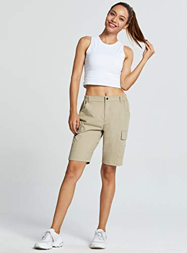 MASKERT Women’s Quick Dry Hiking Shorts Lightweight Cargo Shorts Water Resistant Summer Outdoor Travel Camping, Khaki XL | The Storepaperoomates Retail Market - Fast Affordable Shopping