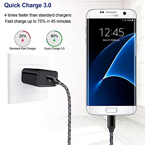 Android Fast Charger,Quick Charger 3.0 USB Fast Wall Charger Plug with Micro USB Cable Compatible for Motorola Moto E E5 E4 Plus/Play,E5 Supra,G5 G5S G4 Plus/Play,G6 Play/Forge,Moto Droid Turbo 2 | The Storepaperoomates Retail Market - Fast Affordable Shopping