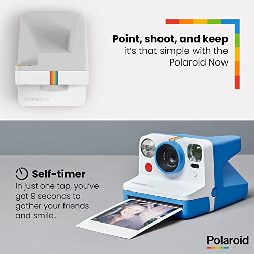 Polaroid Now i-Type Instant Camera – Black & White + Polaroid Color i-Type Film (16 Sheets) + Black Album + Neck Strap – Gift Bundle | The Storepaperoomates Retail Market - Fast Affordable Shopping