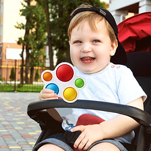 Simple Dimple Fidget Popper Toys & Gifts for Babies and Toddlers, Baby Sensory Toys Silicone Bubble Flipping Board Toys for Stress Relief and Anxiety, Early Educational Toys for Ages 6 Months and Up | The Storepaperoomates Retail Market - Fast Affordable Shopping