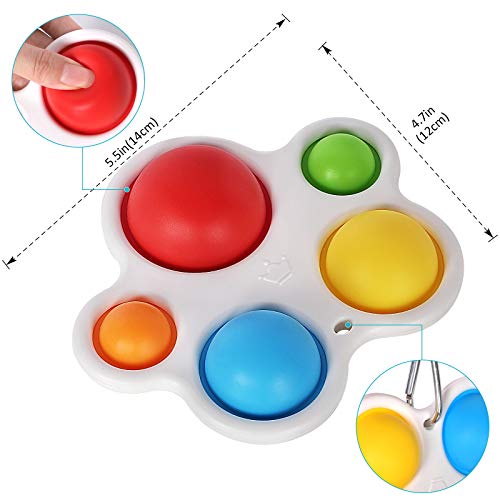 Simple Dimple Fidget Popper Toys & Gifts for Babies and Toddlers, Baby Sensory Toys Silicone Bubble Flipping Board Toys for Stress Relief and Anxiety, Early Educational Toys for Ages 6 Months and Up | The Storepaperoomates Retail Market - Fast Affordable Shopping