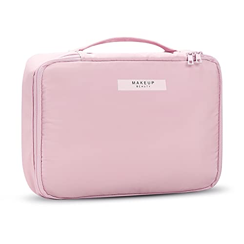 Etercycle Travel Makeup Bag Makeup Organizer Bag Large Cosmetic Bag Toiletry bag for Women and Girls (Pink)