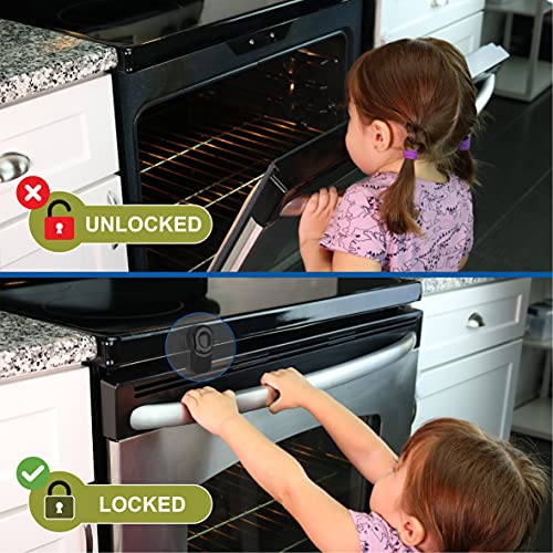 Baby Oven Door Lock Child Safety Switch with Double Locking Protection for Kids, Babies, and Toddlers, Help Prevent Pinched Fingers and Hands, 3M Adhesive Backing | The Storepaperoomates Retail Market - Fast Affordable Shopping