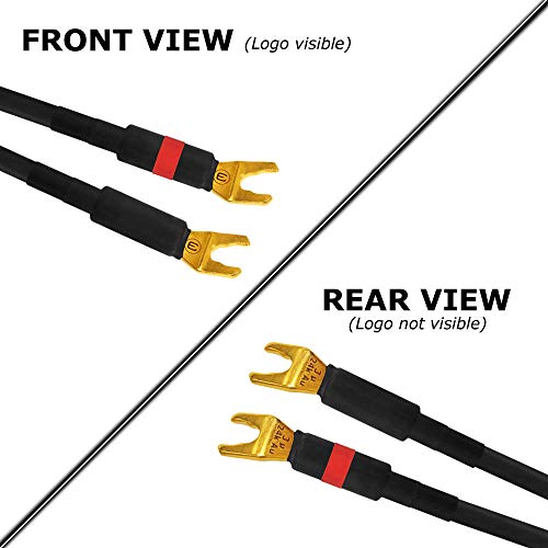 10 Foot – Coaxial Audiophile Speaker Cable Pair Custom Made by WORLDS BEST CABLES – Using Mogami 3082 Wire & Eminence Gold Plated Spade Plugs (2 Plugs on Each end) | The Storepaperoomates Retail Market - Fast Affordable Shopping