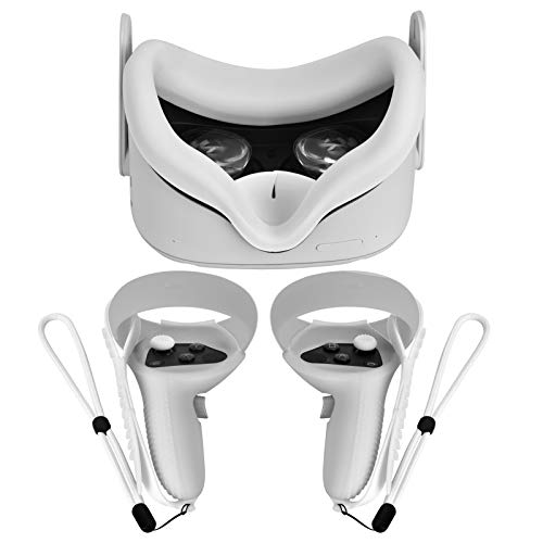XIAOGE Controller Accessories for Oculus Quest 2 with Face Cover Combo, VR Headset Accessory Sweatproof Anti Collision | The Storepaperoomates Retail Market - Fast Affordable Shopping