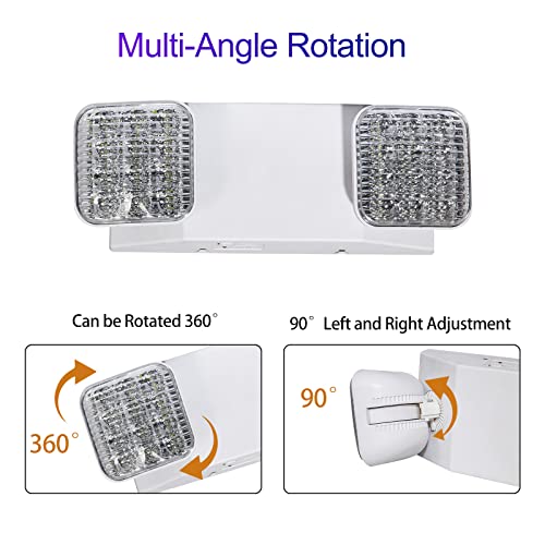CM MZY Emergency Lights with Battery Backup,Commercial Emergency Light,Two Adjustable LED Light Head Emergency Lighting Fixtures,120-277V AC, UL Certified,1PCS | The Storepaperoomates Retail Market - Fast Affordable Shopping