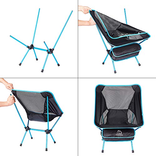 Friendriver Portable Folding Camping Chair, Compact and Lightweight Outdoor Chair, Suitable for Outdoor Activities, Hiking, Camping, Picnic, Folding Chair with Portable Storage Bag | The Storepaperoomates Retail Market - Fast Affordable Shopping