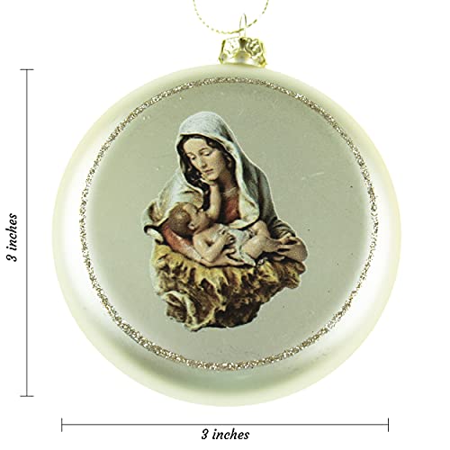 Clever Creations Ball Christmas Ornament, Shatterproof Holiday Décor for Christmas Trees, Mary and Baby | The Storepaperoomates Retail Market - Fast Affordable Shopping