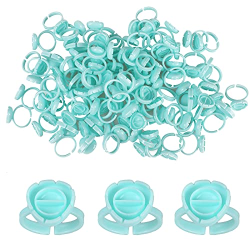 Fenshine 200 PCS Smart Glue Cups Lash Glue Holder Glue Ring Cups Volume Lashes Quick Blossom Cups for Eyelash Extension Supply, 2 Methods of Use (Green) | The Storepaperoomates Retail Market - Fast Affordable Shopping
