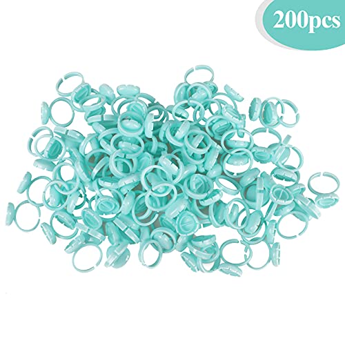 Fenshine 200 PCS Smart Glue Cups Lash Glue Holder Glue Ring Cups Volume Lashes Quick Blossom Cups for Eyelash Extension Supply, 2 Methods of Use (Green) | The Storepaperoomates Retail Market - Fast Affordable Shopping