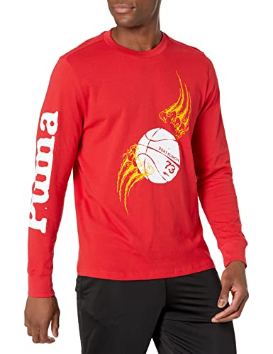 PUMA mens 4th Quarter Long Sleeve Tee T Shirt, Urban Red, X-Large US | The Storepaperoomates Retail Market - Fast Affordable Shopping