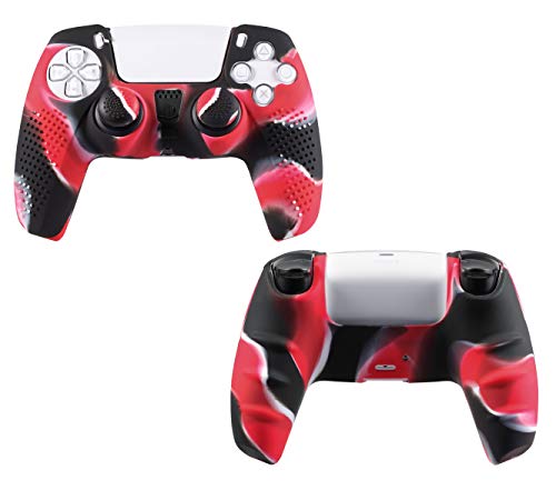 3 Pack Skin for PS5 DualSense Controller – AUSWAUR Controllers Skin Grip Compatible with Sony Playstation 5 – Anti-Slip Silicone Case Cover with 10pcs FPS Pro Thumb Grips-Camouflage Red &Blue&Olive | The Storepaperoomates Retail Market - Fast Affordable Shopping